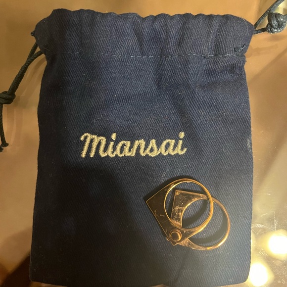 Authentic Miansai rose gold dual ring, square style, size 7 - Picture 2 of 3